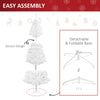 7ft White Christmas Tree Artificial Christmas Tree with 1230 Branch Tips and Metal Stand