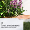 Galvanized Raised Garden Bed Planter Box with Trellis for Climbing Plants, Vegetable, Vines, 35