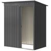 5.2' x 3.5' Outdoor Storage Shed, Easy to Assemble Metal Garden Shed, for Backyard, Lawn, Patio, Dark Grey