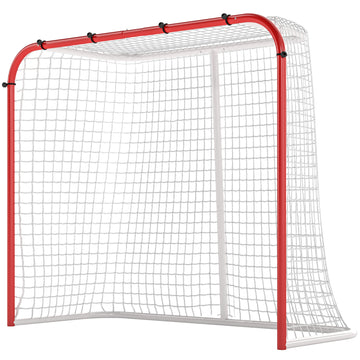 Soozier Hockey Net, Easy Set Up Hockey Goal with Steel Frame, PE Mesh, Outdoor Hockey Training Equipment for Garden, Backyard