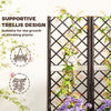 Raised Garden Bed with Trellis, Plastic Raised Flower Bed with Drainage Holes and Drain Plugs