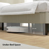 King Size Bed Frame with Adjustable Upholstered Headboard Platform Bed Frame Wood Slat Support Noise Free Light Grey