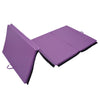 Soozier 4'x10'x2'' Folding Gymnastics Tumbling Mat, Exercise Mat with Carrying Handles for Yoga, MMA, Martial Arts, Stretching, Purple