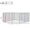 172.2 Sq. Ft. Dog Playpen Outdoor with Galvanized Steel Frame, for Small and Medium Dogs, 13' L x 13' W x 5.9' H