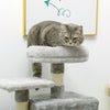 52 Inch Large Cat Tree for Indoor Cats, Light Grey