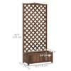 Wood Planter with Trellis, Raised Garden Bed to Grow Vegetables for Backyard, 30