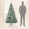 6FT Prelit Artificial Christmas Tree Warm White LED Light Holiday Home Xmas Decoration with Automatic Open, White