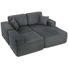 2-in-1 Modular Sectional Sofa, Boneless L Shaped Couch Sofa Bed