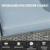 Seat Cushion Back Pillows Replacement Set of 2, Patio Chair Cushions Set for Indoor Outdoor, Light Blue