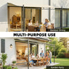 11.5' x 8.2' Outdoor Pergola, Wall Mounted Lean to Pergola with Metal Frame, UPF30+, Garden Gazebo