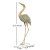 Heron Garden Statue, Standing Lawn Ornament for Lawn Patio Backyard Decoration, 15.3