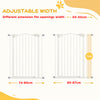Extra Tall Dog Gate with Door, Pressure Fit, Auto Close, Double Locking for Doorways Hallways Stairs, 29