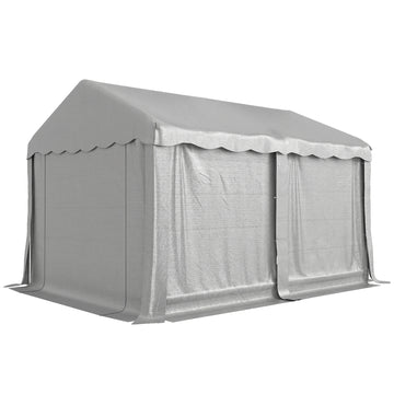 13' x 10' Portable Shed, Outdoor Storage Shed Tent with Roll-up Zipper Door and Removable Sidewalls