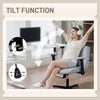 Criss Cross Chair with Flip-up Armrests, Wide Office Chair with Adjustable Height, Tilting, No Wheels, Grey