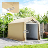 7' x 12' Outdoor Storage Shed Portable Garage with Roll-up Door for Motorcycle, Bike, Garden Tools