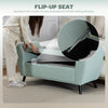Upholstered Storage Bench with Arms, Modern Ottoman Bench for Bedroom, Entryway, and Living Room