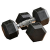 Soozier Rubber Dumbbells Weight Set, Total 30lbs Dumbbell Hand Weight for Body Fitness Training for Home Office Gym, 2 x 15lbs