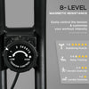 Soozier Foldable Exercise Bike Indoor Stationary Bike w/ 8-Level Magnetic Resistance LCD Screen Phone Holder for Home Gym Black