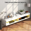 Modern Wall Mounted TV Stand with Storage and LED Lights for TVs up to 75