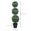 3.5ft Set of 2 Artificial Plants, Lavender Flowers Ball Trees with Pot, for Home Indoor Outdoor Decor