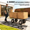 Steel Garden Cart, Utility Wagon Cart with Removable Liner, Quick-Release Sides, 10