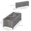 Foldable Elevated Planter Box, Wooden Raised Garden Bed for Backyard, Patio to Grow Vegetables, Herbs, Flowers, Grey