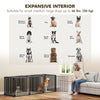 83 Inch Heavy Duty Dog Crate, Extra Large Metal Dog Cage Kennel with Mat for Large Breeds, Modular Puppy Playpen