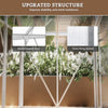 6' x 4' Walk-In Greenhouse, Polycarbonate Greenhouse with Sliding Door, Window, Aluminium Frame, Foundation, Silver