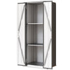 Outdoor Storage Shed with Adjustable Shelves Metal Garden Shed with Double Doors for Patio Balcony Garage