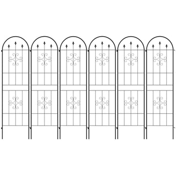 Metal Trellis Set of 6, Garden Trellis for Climbing Plants Support Frames, Arrow Design