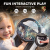 Qaba Toddler Push Car with Horn, Lights, Start-Up Sound, Ride on Car with Steering Wheel, Foot Rest, for 18-36 Months, White