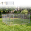 Dog Playpen Outdoor, Walk-in Dog Run Kennel Puppy Exercise Pen Indoor Outdoor with DIY Door and Galvanized Steel Frame