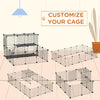 Small Animal Cage Rabbit Cage with Door, Guinea Pig Playpen, Small Animal Fence for Bunny, Chinchilla, Freret, Chinchilla, Indoor and Outdoor Use, Total 31 Panels, 41.3