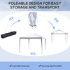 10 x 10ft Folding Pop Up Tent Outdoor Gazebo Canopy with Carrying Bag, White