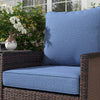4-Piece Seat Cushion Pillows Replacement, Patio Chair Cushions Set with Back for Indoor Outdoor, Blue