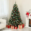 7.5ft Artificial Christmas Trees, Xmas Tree with 1346 Branch Tips, Auto Open Holiday Party Décor with Steel Base for Home Office, Green