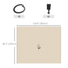 Gazebo Curtains, 10' x 10' Universal Replacement Privacy Curtain, 4-Panels Sidewall with Hooks/C-Rings, Beige