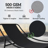 Outdoor Patio Rocking Chair with Cushion, Steel Frame Balcony Chair with Mesh Deep Seat for Porch, Garden, Grey