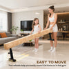 Soozier 7.5ft Adjustable Balance Beam, Gymnastics Beam with Wheels, Gymnastics Equipment for 6+ Years Old Training, Practice, and Professional Home Training, Brown
