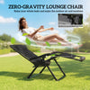 Zero Gravity Chair, Reclining Outdoor Lounger Chair with Cup Holder, 400 LBS Capacity, Black
