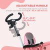 Qaba 6 in 1 Toddler Tricycle with Parent Push Handle, Canopy, Storage Baskets, Cupholder, Pink