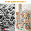 Qaba Stuffed Animal Storage Organizer, Teddy Toy Storage Organizer with Waterproof Bottom for Playroom, Nursery, 47x47x132cm