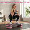 Soozier Adjustable Aerobic Stepper, Exercise Step Platform, Step Exercise Trainer, Workout Fitness Yoga Risers, 4