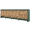 Firewood Rack with Waterproof Cover, 500 kg Log Storage Holder with Steel Chains, 142