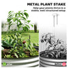 6' x 3' x 1' Large Outdoor Planter Box, Galvanized Raised Garden Bed with Metal Plant Stake, Silver
