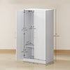 Wardrobe Cabinet with 2 Doors and Hanging Rod, Modern Armoire Wardrobe Closet for Bedroom