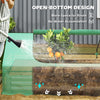 8.6 x 3 x 1ft Raised Garden Bed with Mini Greenhouse, Galvanized Raised Garden Bed with Cover for Herbs and Vegetables, Small Greenhouse for Patio Garden Balcony, Green