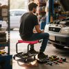 Rolling Mechanic Stool, 300 LBS Capacity Garage Stool with 2