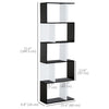 Modern Bookcase 5-Tier Display Shelf Storage Shelf Room Divider Living Room Home Office Furniture, Black