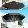 8.5 ft Outdoor Market Table Umbrella, Round Patio Umbrella with Tilt and Crank for Garden, Backyard, Deck, Black